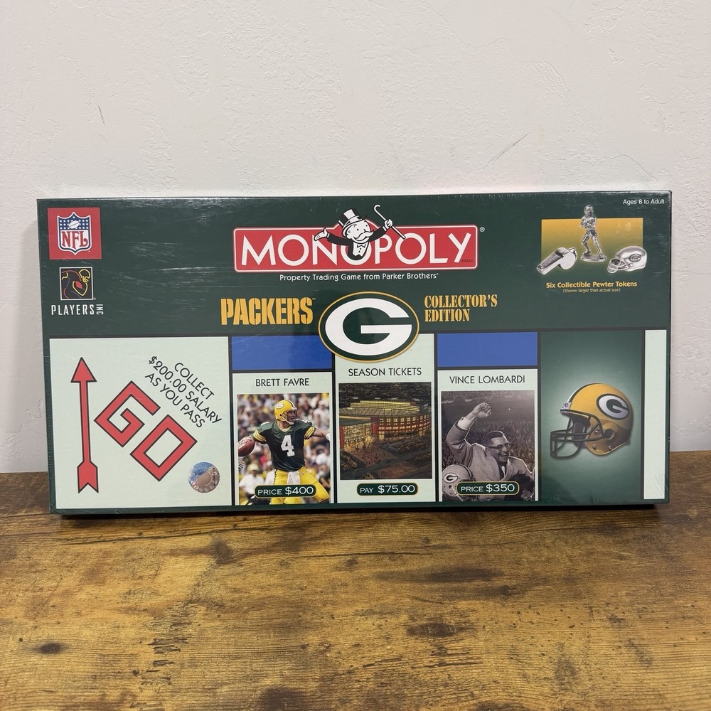 Vintage Monopoly NFL Green Bay Packers Collectors Edition Board Game 2003 SEALED